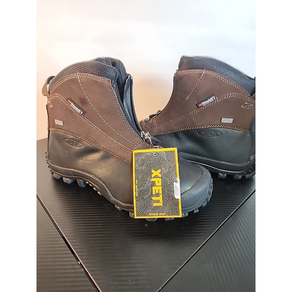 XPETI Men's SnowRider Zip Zipper Waterproof Winter Hiking Boots 10.5